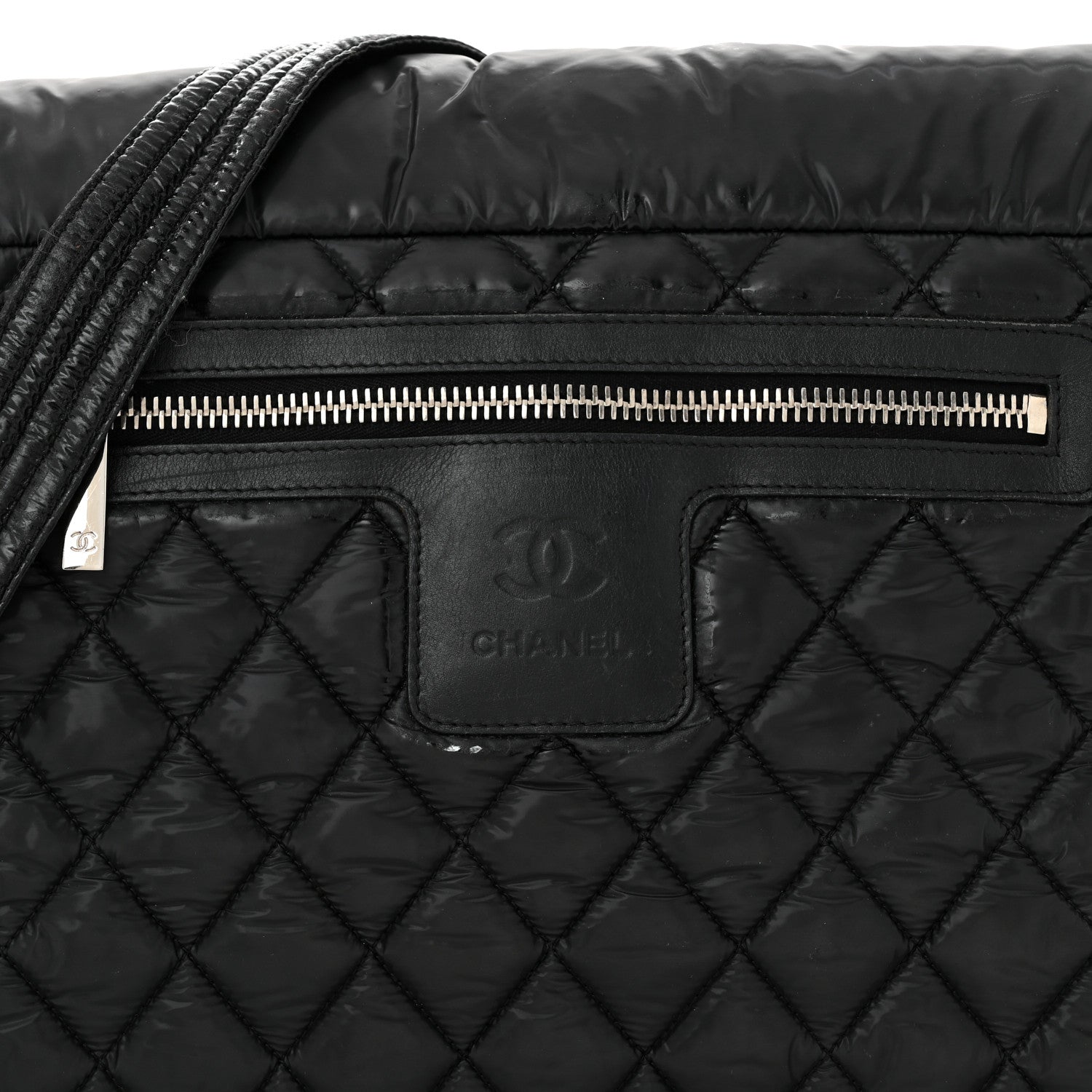 Nylon Coco Cocoon Messenger Bag Black