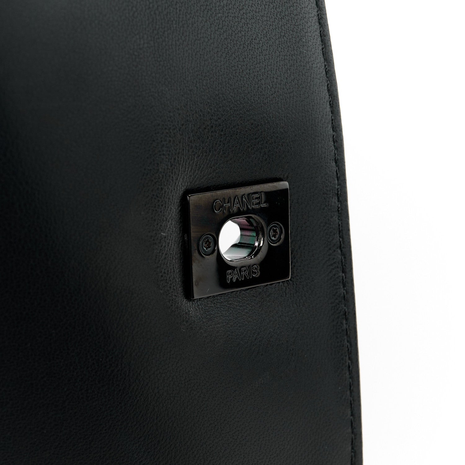 Lambskin Quilted Mini Trendy CC Dual Handle Flap Bag So Black