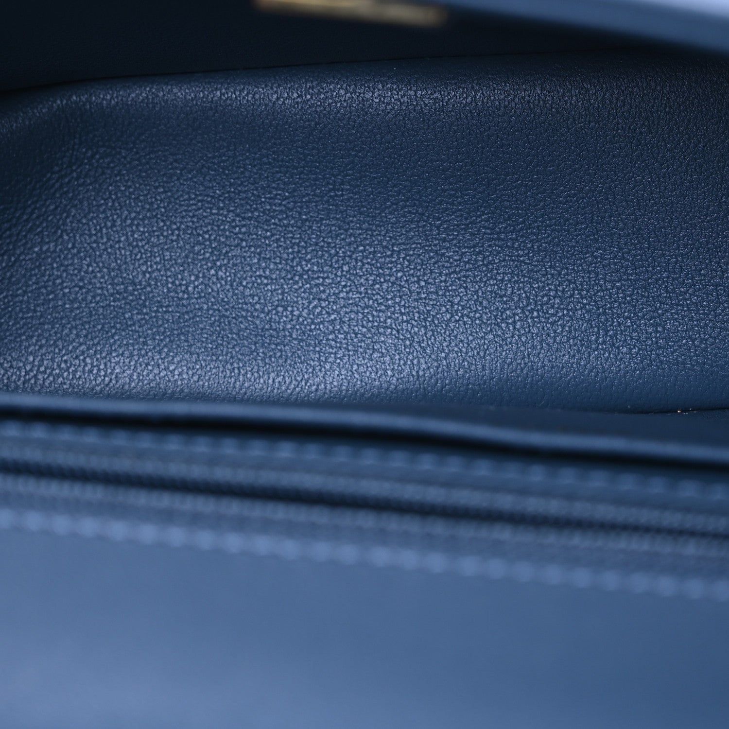 Lambskin Quilted Mini Metal Top Handle Rectangular Flap Blue
