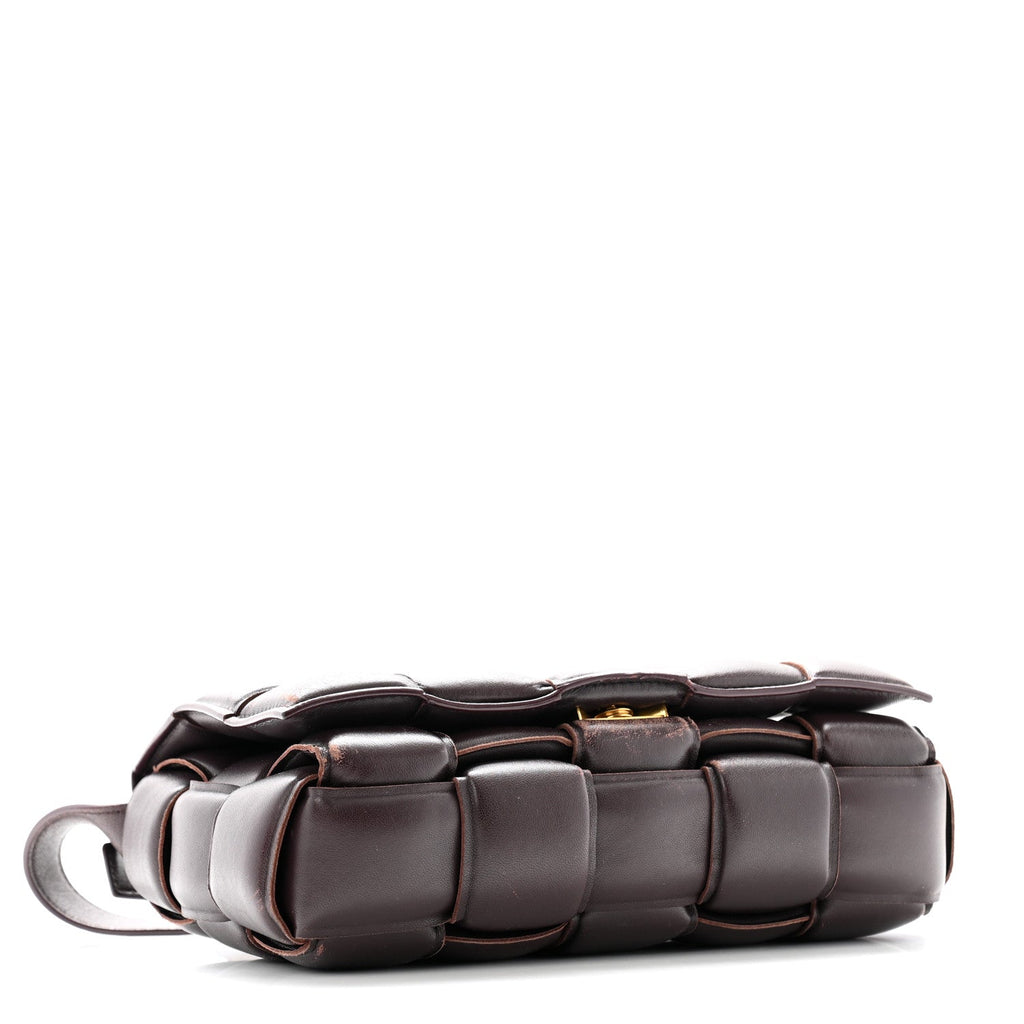 Nappa Maxi Intreccio Padded Cassette Crossbody Bag Grape