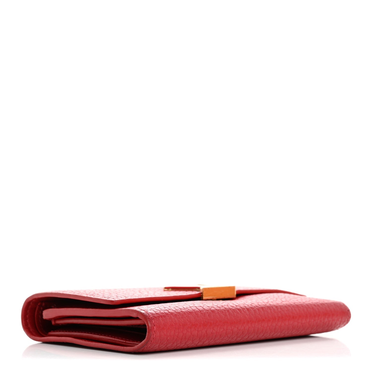 Taurillon Capucines Compact Wallet Rubis