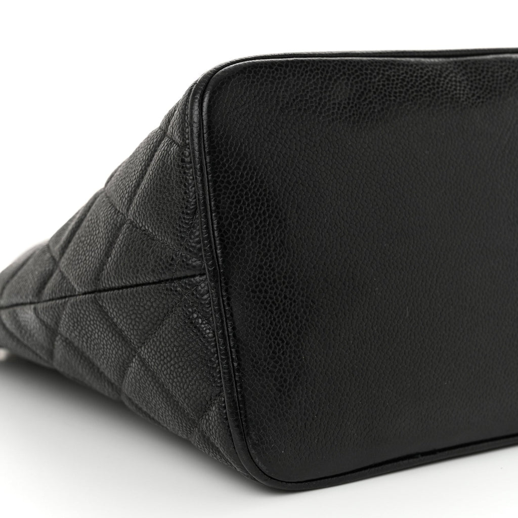 Caviar Quilted Medallion Tote Black