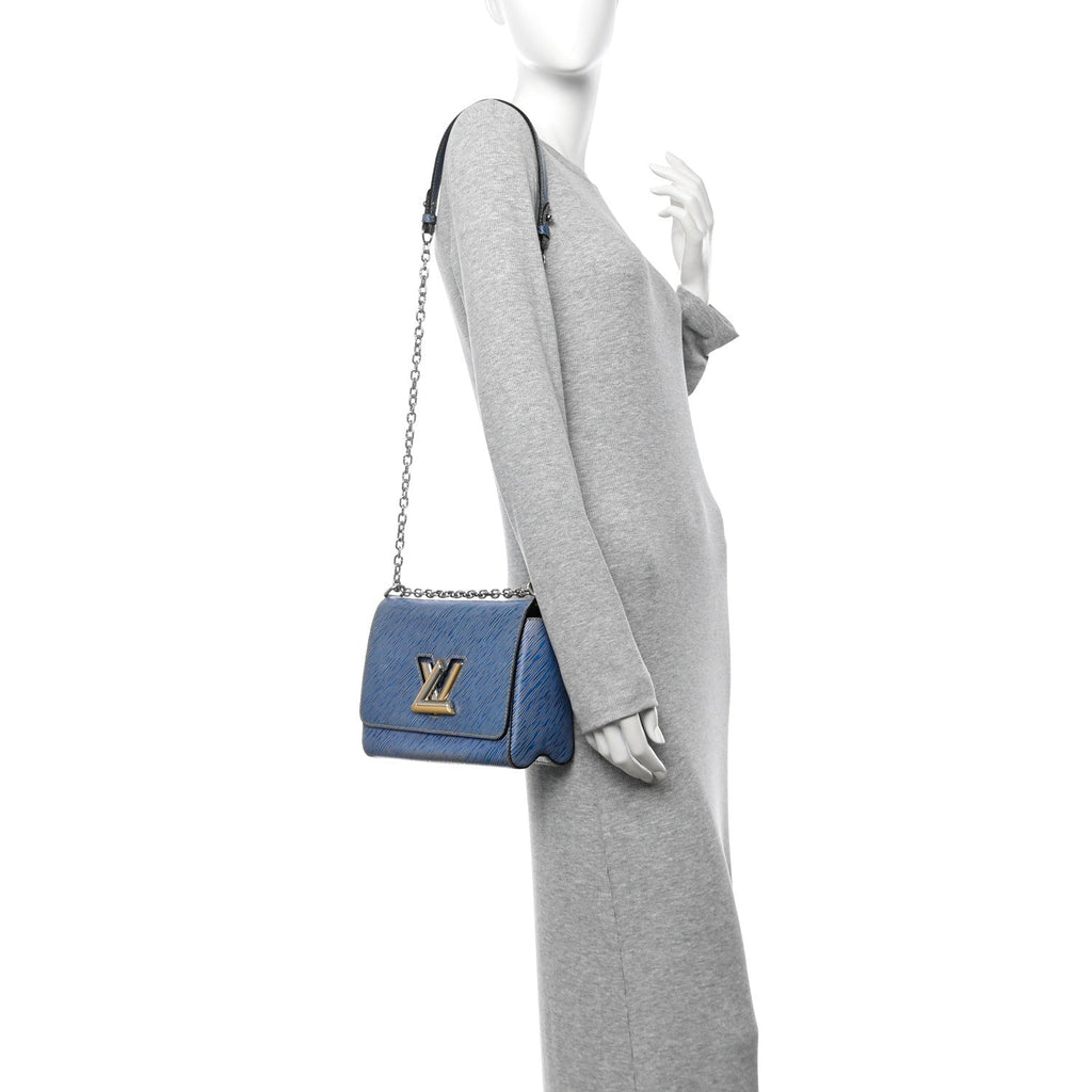 Epi Twist Shoulder Bag MM Denim Light