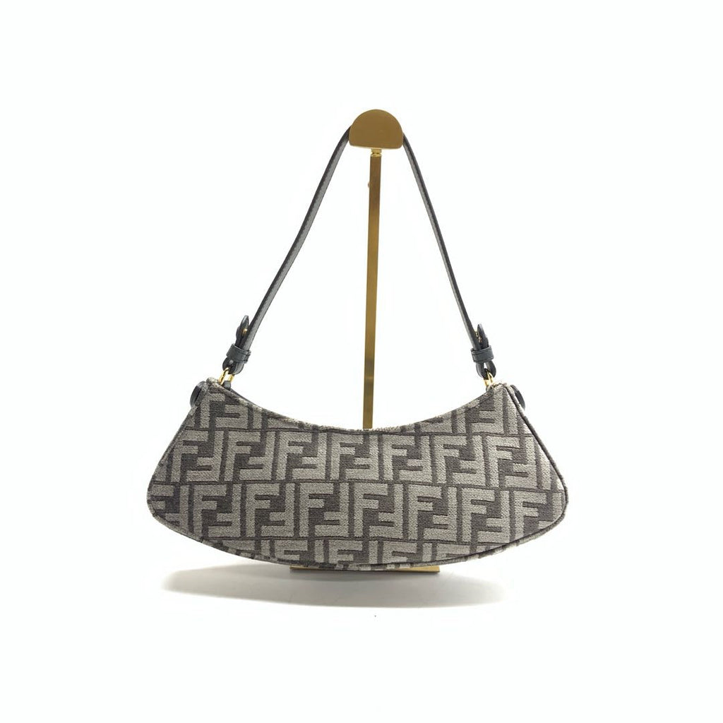 Fendi O'Lock Swing FF Logo Chenille Shoulder Bag