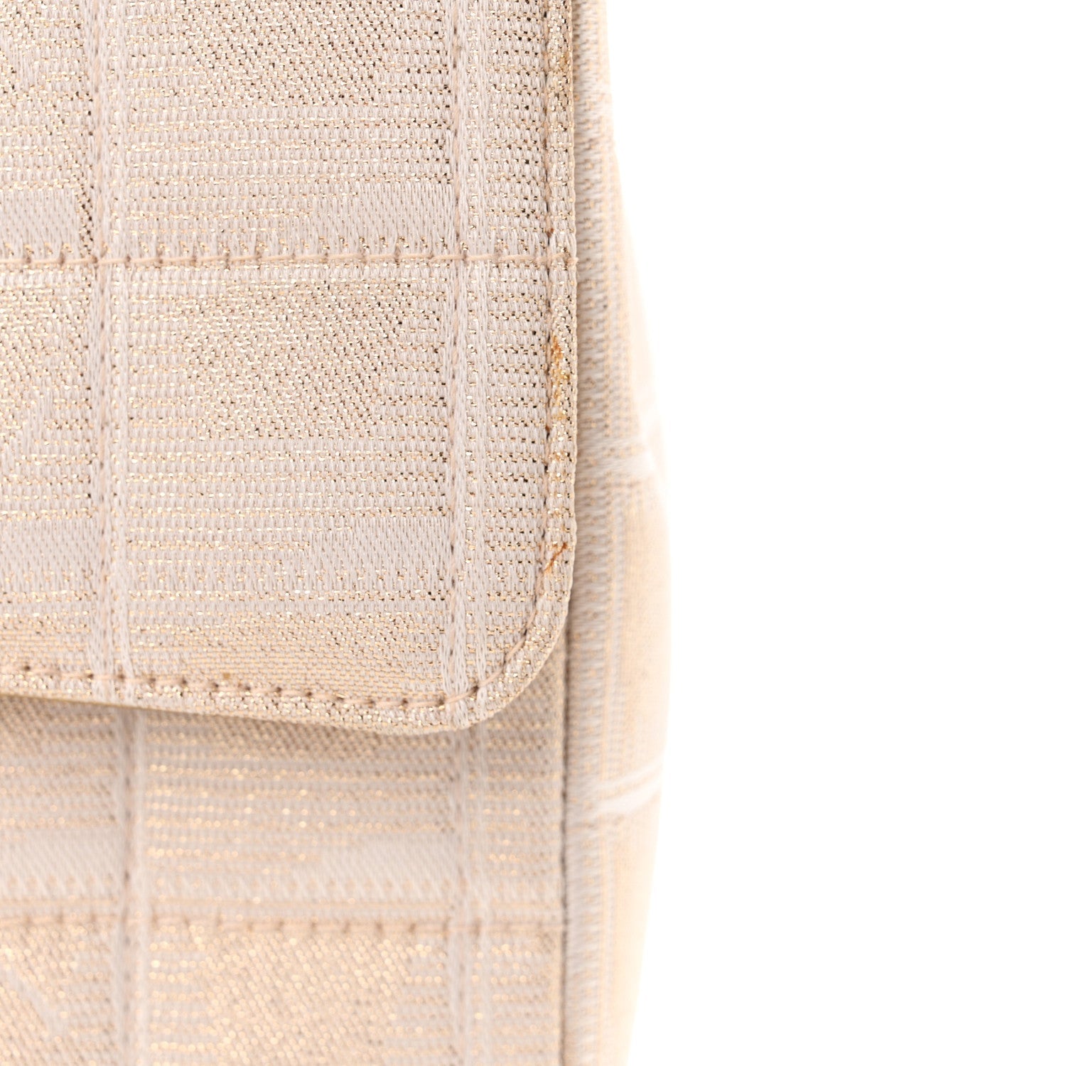 Metallic Nylon Medium Travel Flap Light Gold