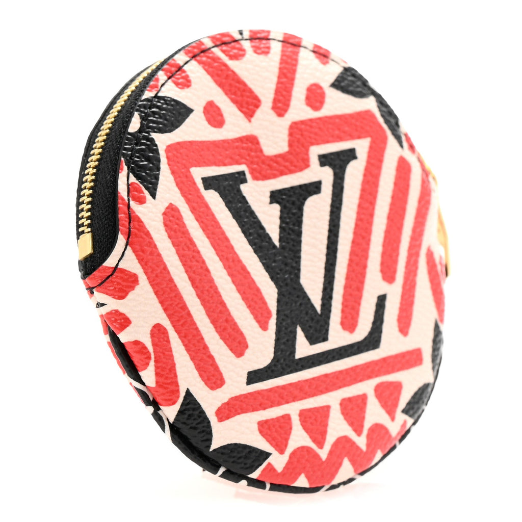 Monogram Giant Crafty Round Coin Purse Creme Rouge
