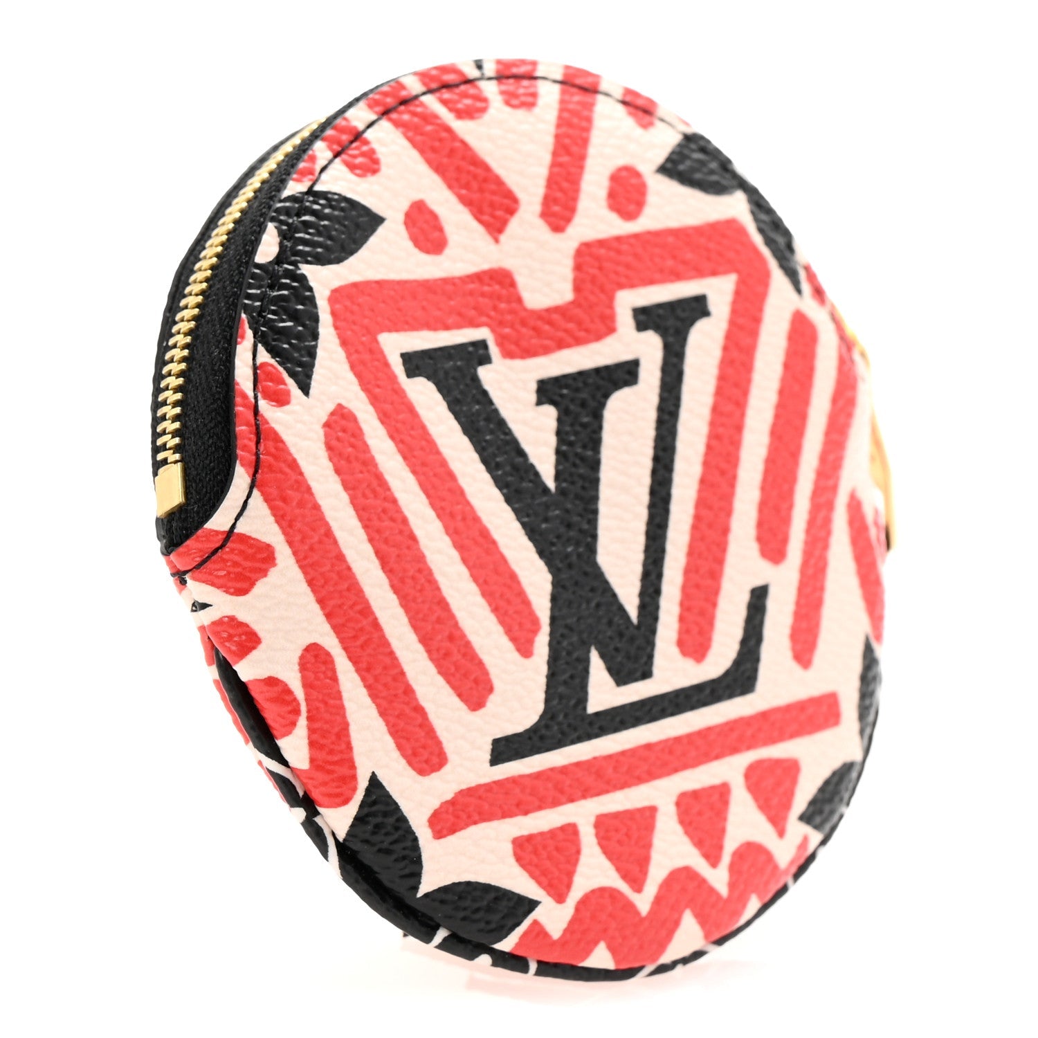 Monogram Giant Crafty Round Coin Purse Creme Rouge