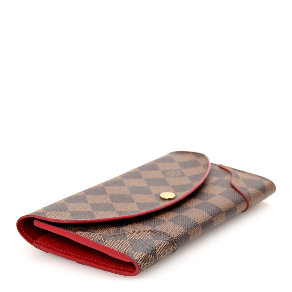 Damier Ebene Caissa Wallet Cherry