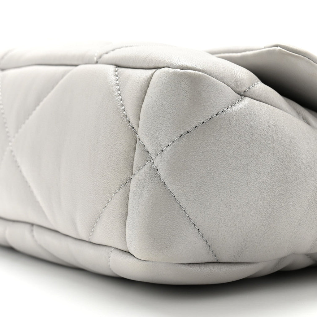 Lambskin Quilted Medium Chanel 19 Flap Grey
