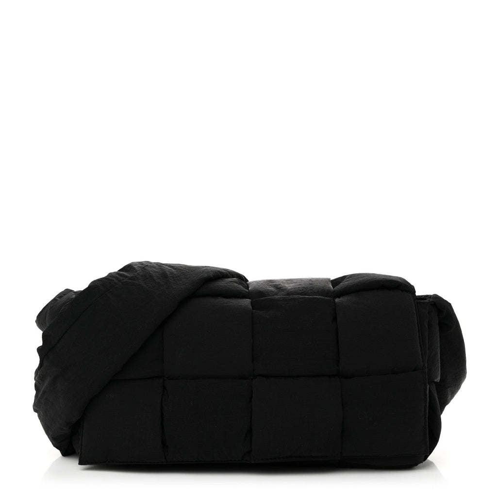 Nylon Intrecciato Padded Tech Cassette Bag Black
