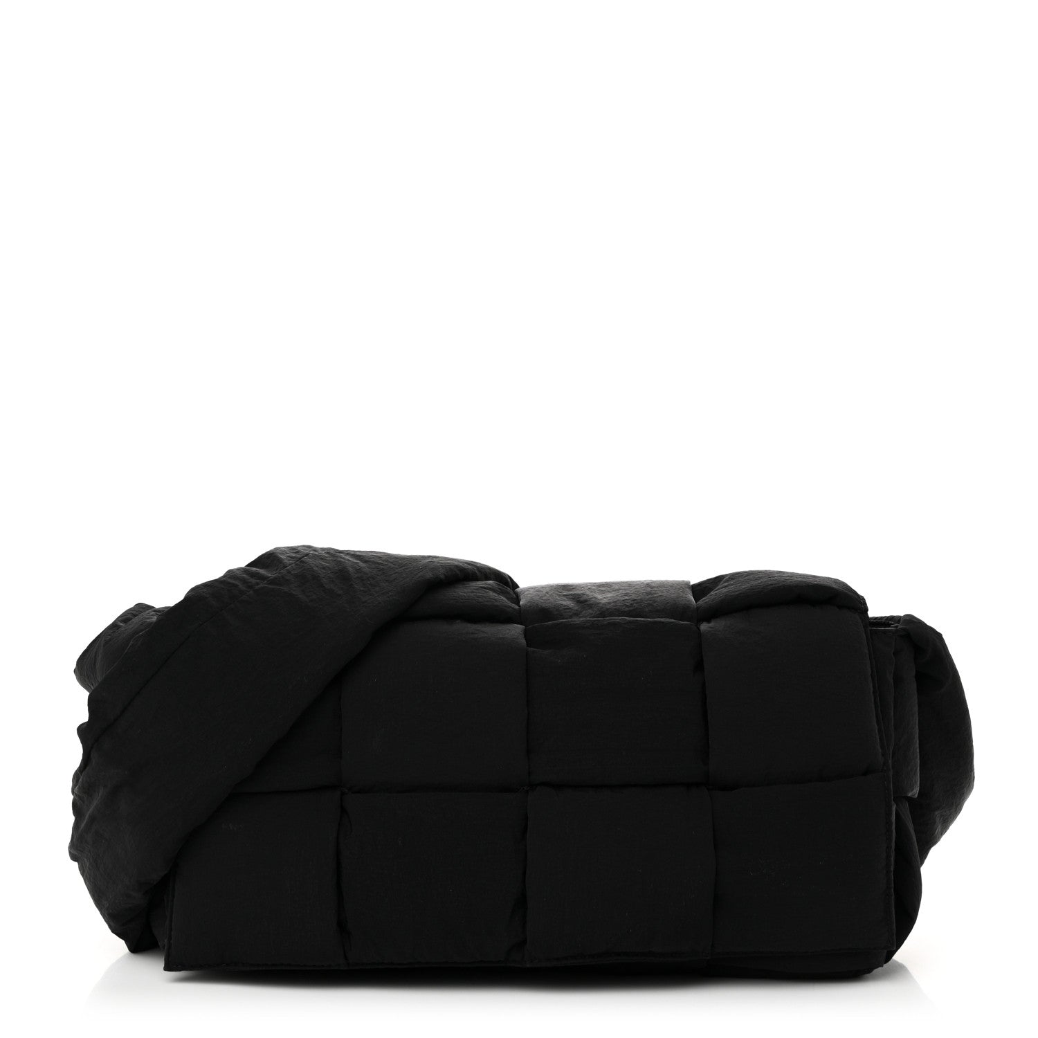 Nylon Intrecciato Padded Tech Cassette Bag Black