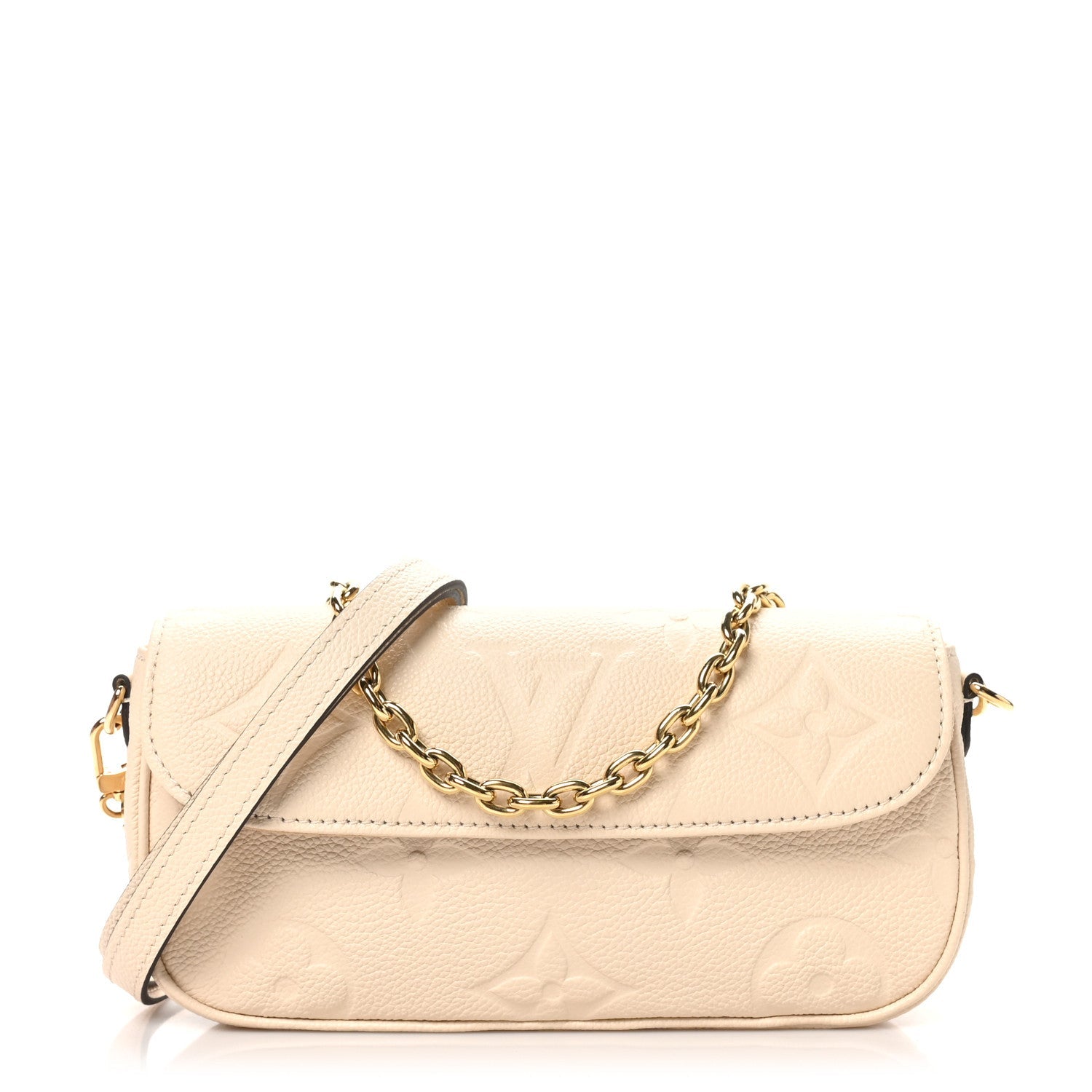 Empreinte Monogram Giant Ivy Wallet On Chain Cream