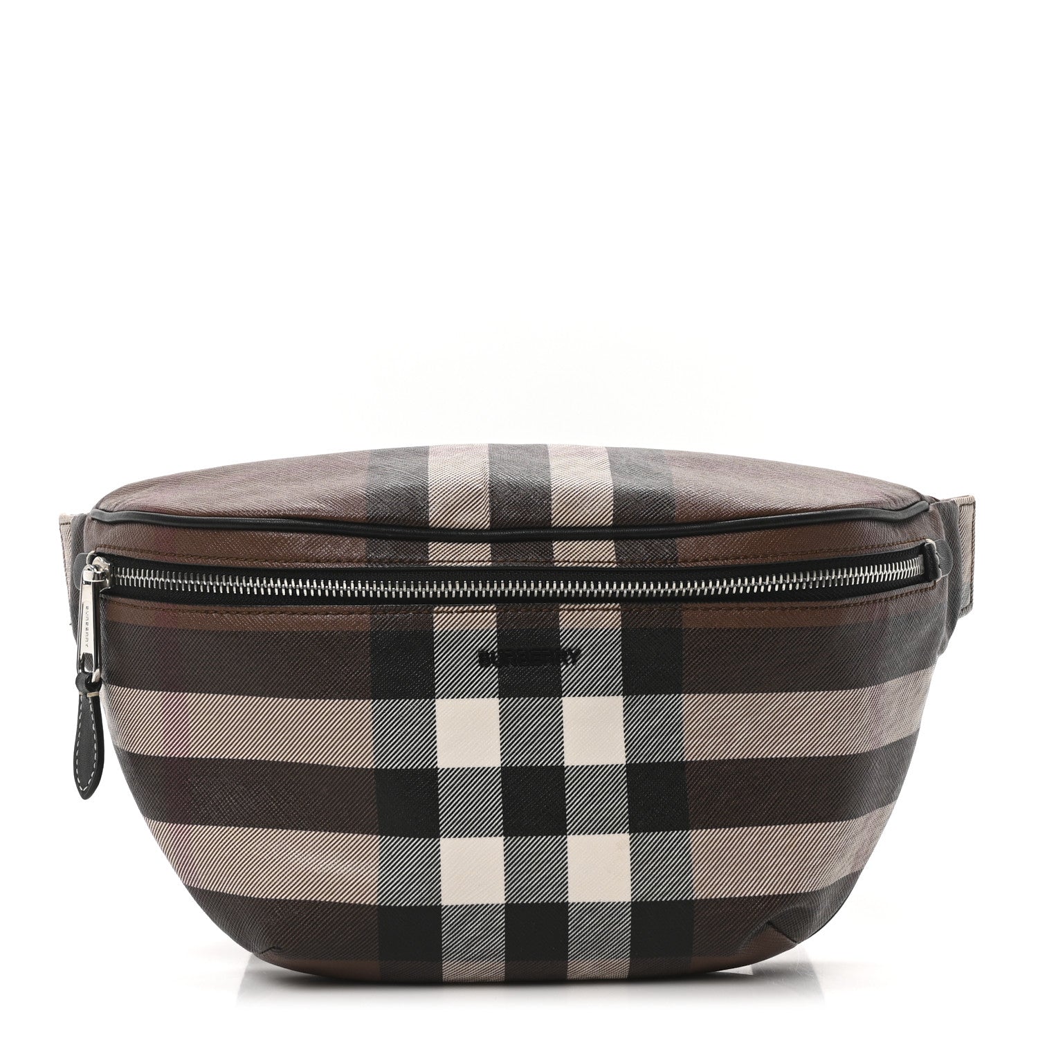 E-canvas Check Cason Bum Bag Dark Birch Brown