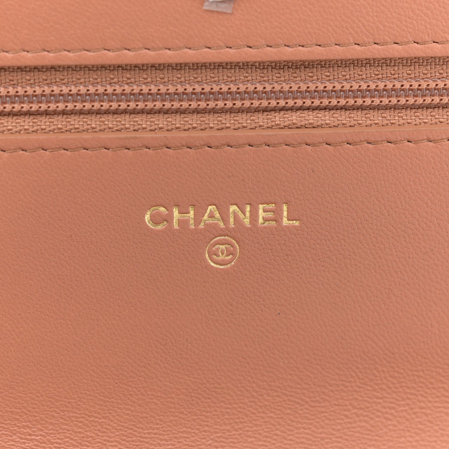 Lambskin Quilted Chanel 19 Wallet On Chain WOC Brown
