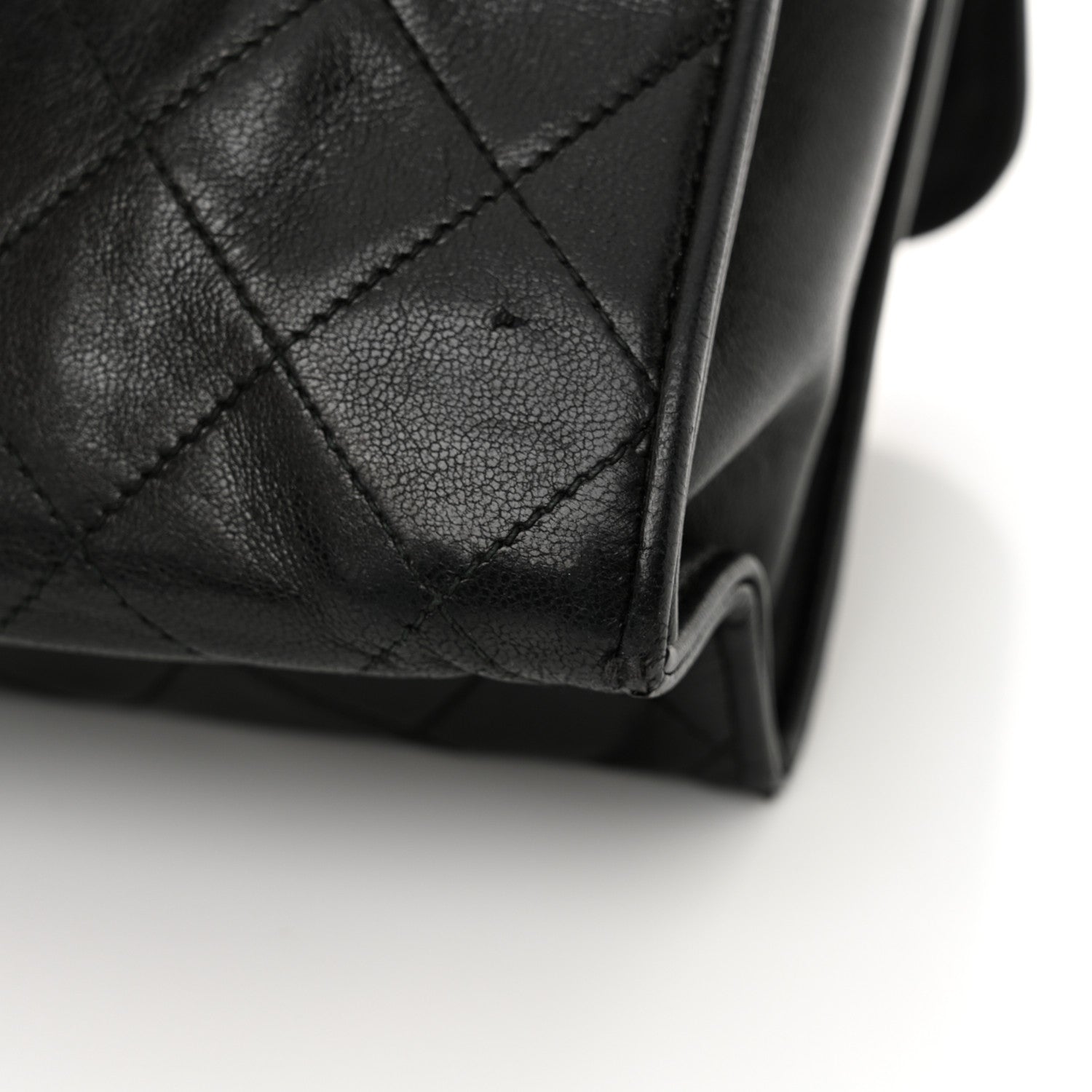 Quilted CC Tassel Flap Bag Black