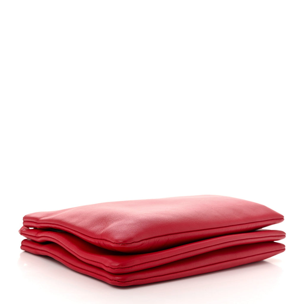 Lambskin Large Trio Crossbody Bag Red