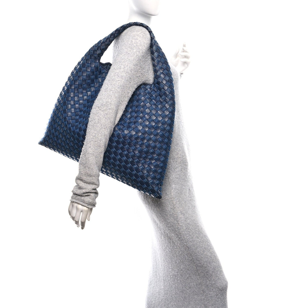 Denim Nappa Intrecciato Large Hop Abyss Indigo