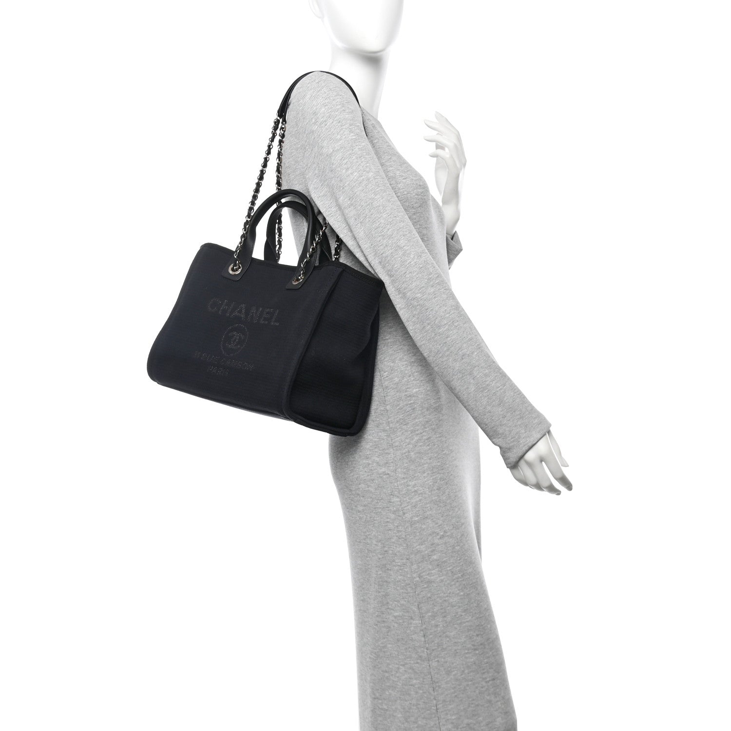 Mixed Fibers Small Deauville Tote Black