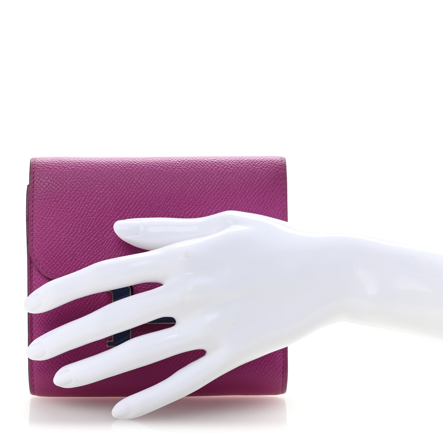 Epsom Enamel Constance Short Wallet Magnolia Bleu Brighton