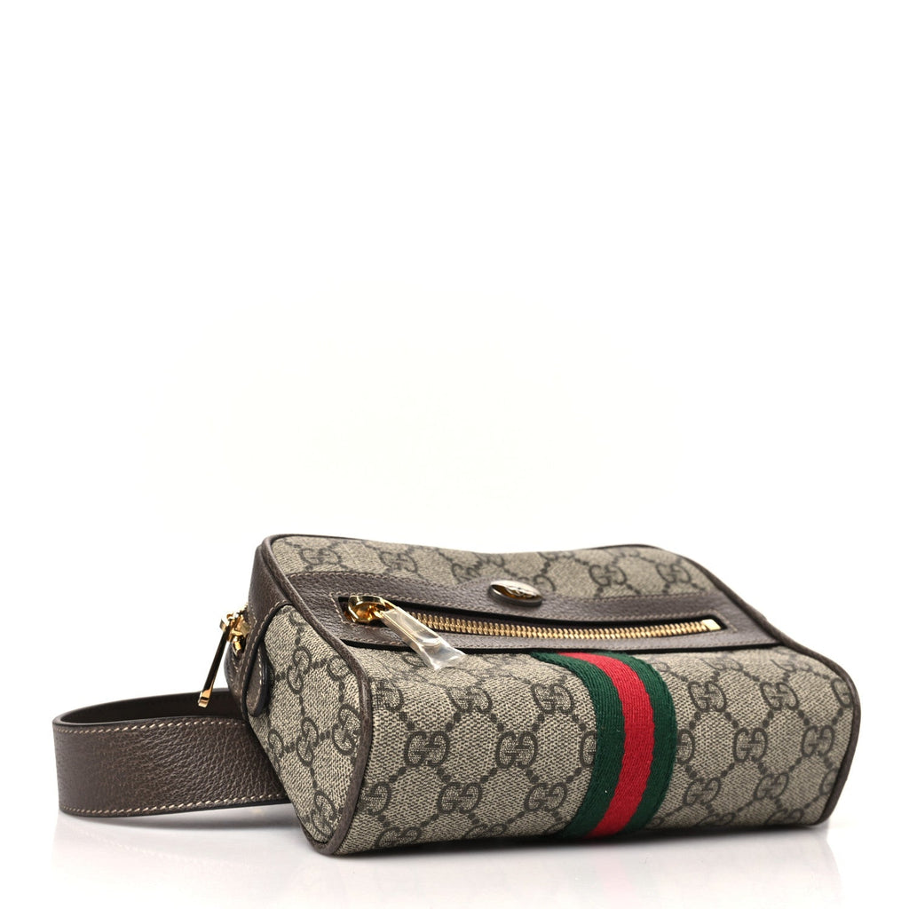 GG Supreme Monogram Small Ophidia Belt Bag 65 26 Dark Brown