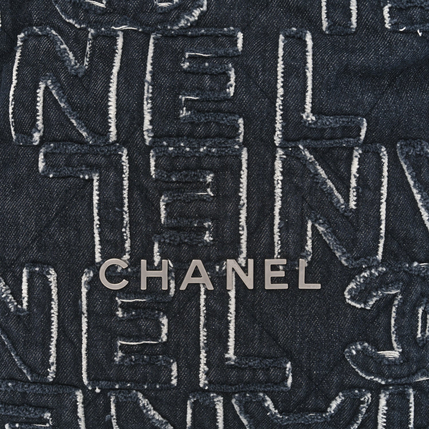 Denim Patchwork Quilted Chanel 22 Black