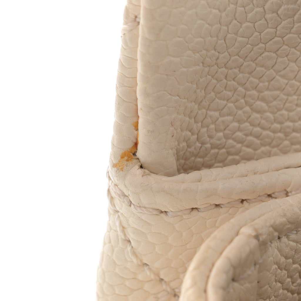 Caviar Quilted Mini Simply CC Flap White
