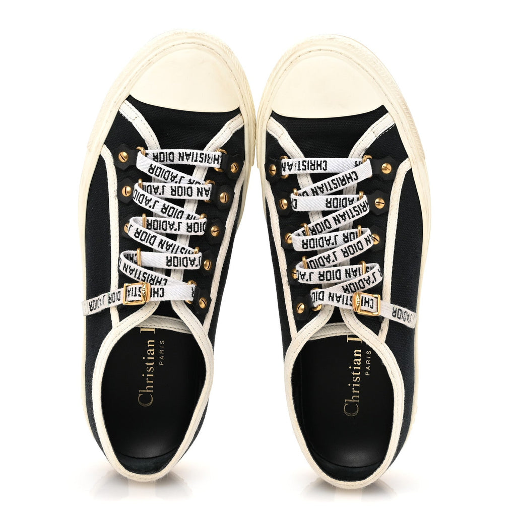 Canvas Walk'N'Dior Low Top Sneakers 36.5 Black
