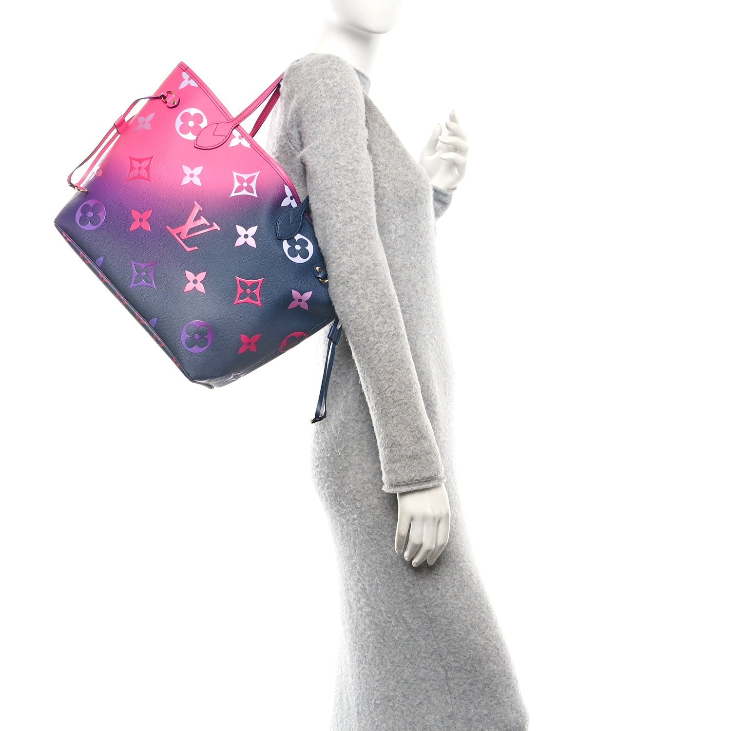 Monogram Giant Spring In The City Neverfull MM Midnight Fuchsia