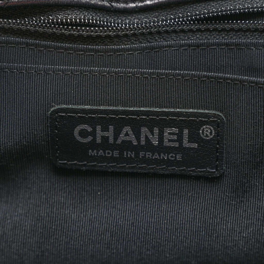 Lambskin Quilted Jumbo Paris Dallas Single Flap Black