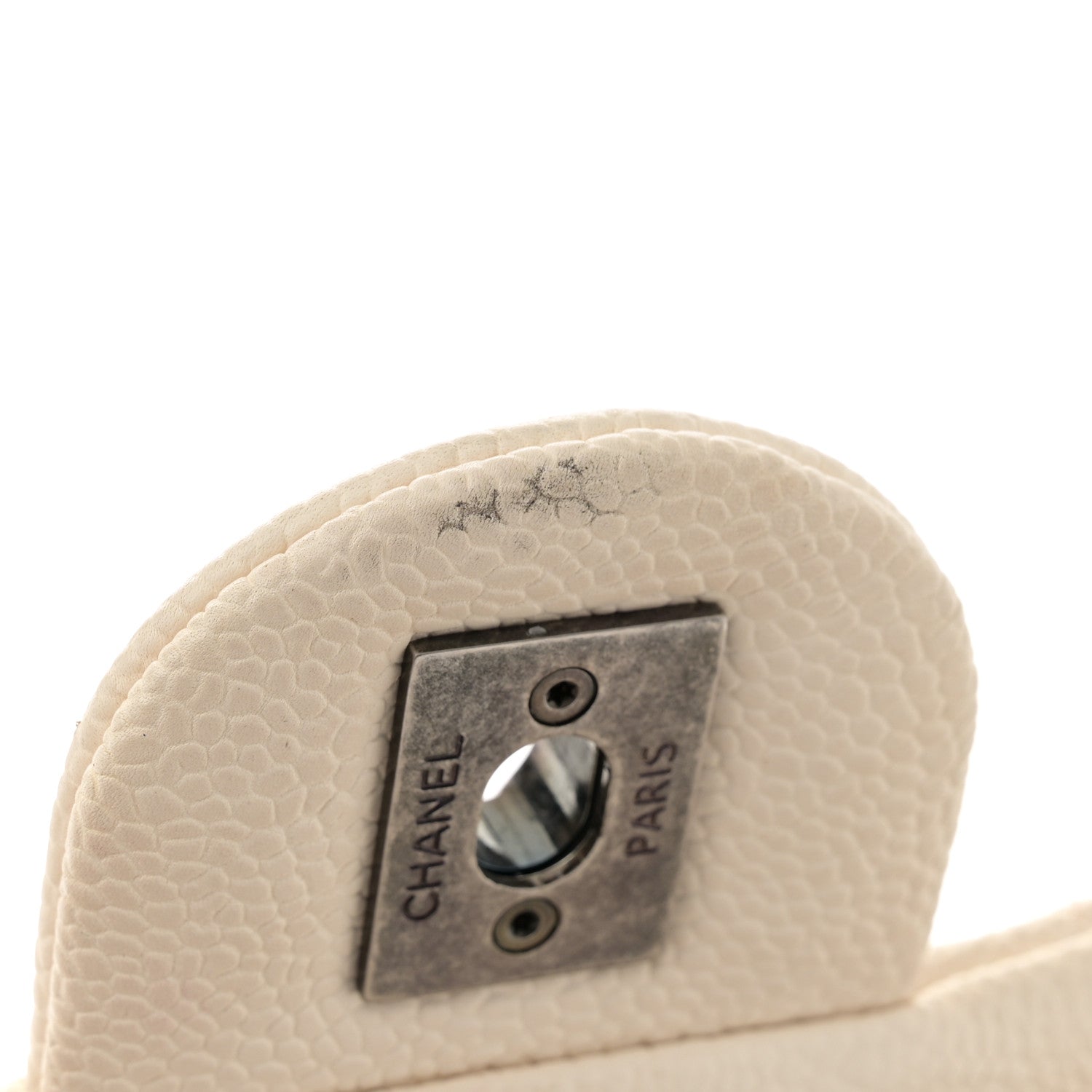Caviar Quilted Mini Simply CC Flap White