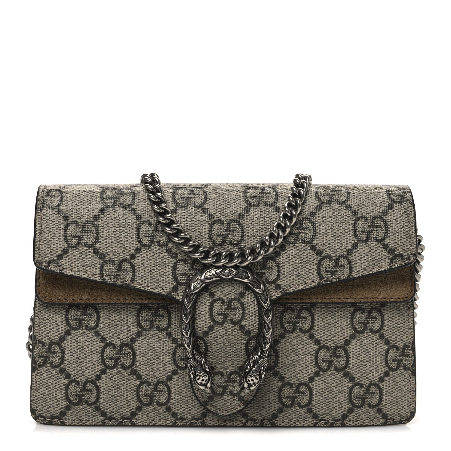 GG Supreme Monogram Super Mini Dionysus Shoulder Bag Taupe