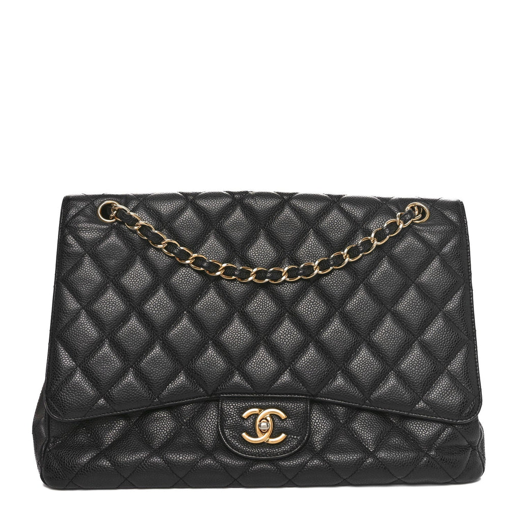 Caviar Maxi Single Flap Black