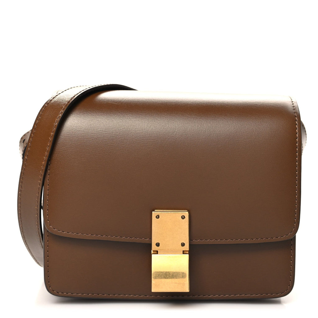 Box Calfskin Small Classic Box Flap Bag Camel