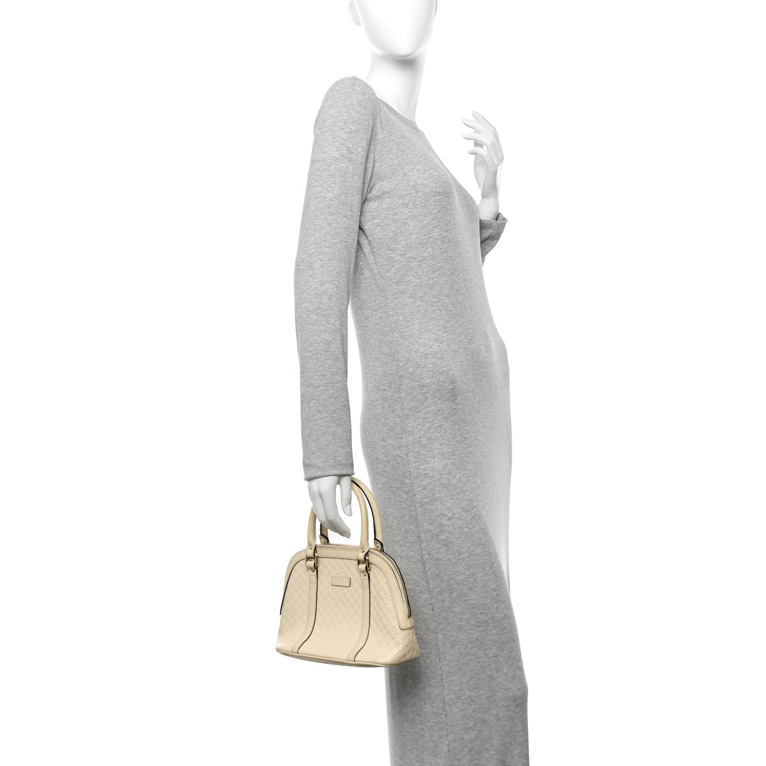 Soft Microguccissima Mini Dome Bag Ivoire