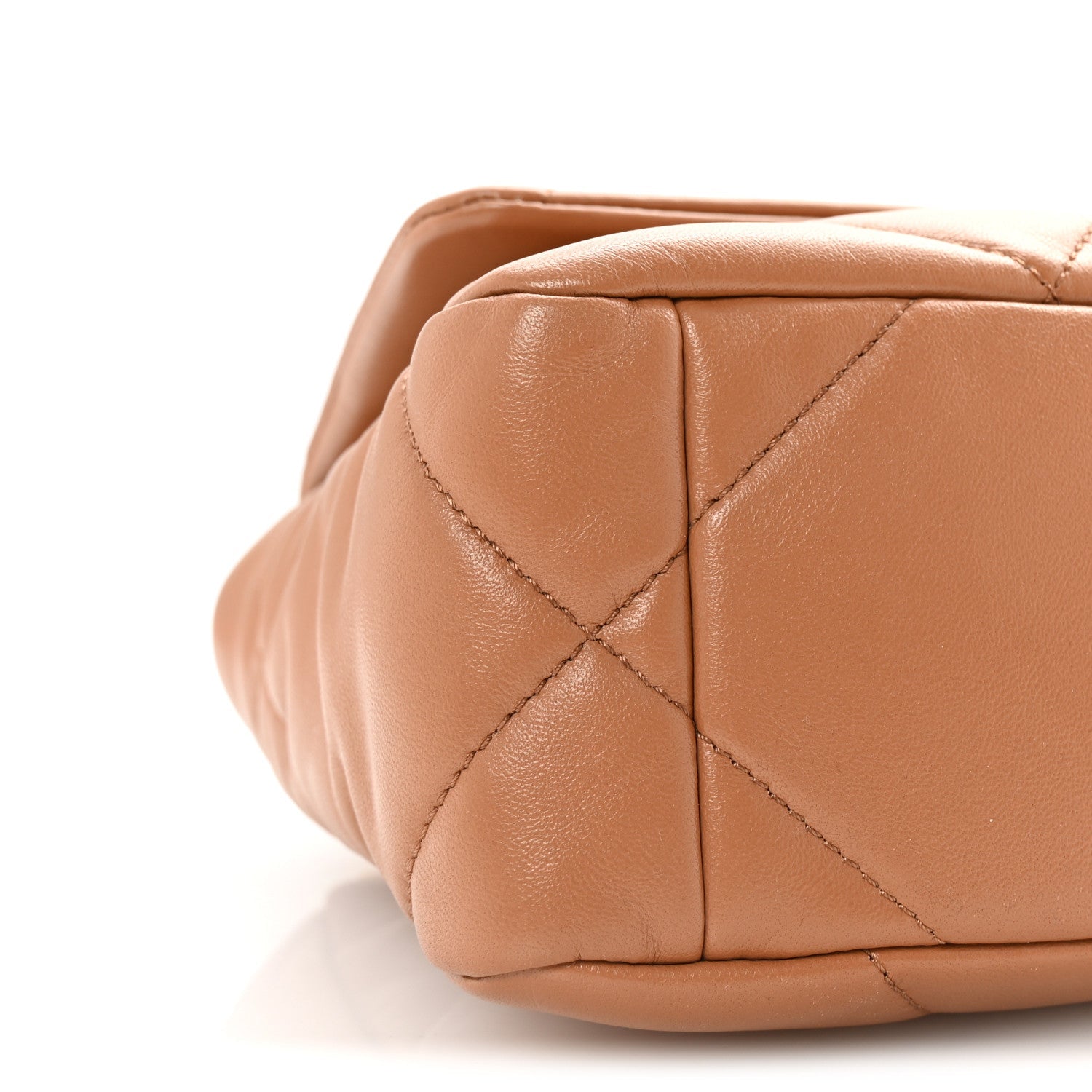 Lambskin Quilted Medium Chanel 19 Flap Brown