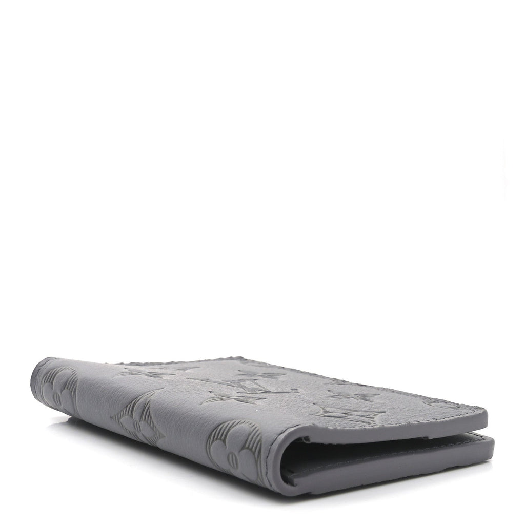 Calfskin Monogram Shadow Pocket Organizer Antarctic Grey