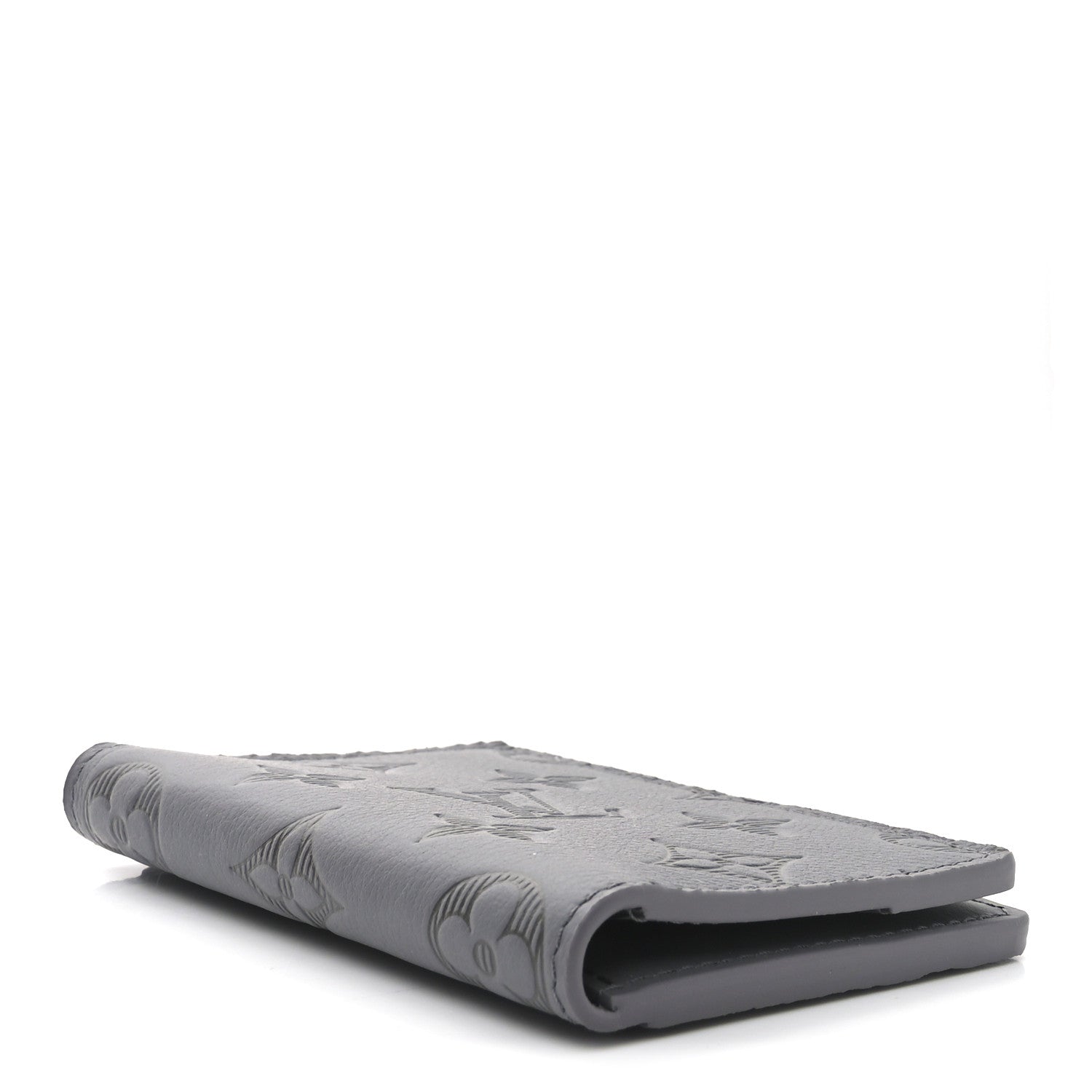 Calfskin Monogram Shadow Pocket Organizer Antarctic Grey