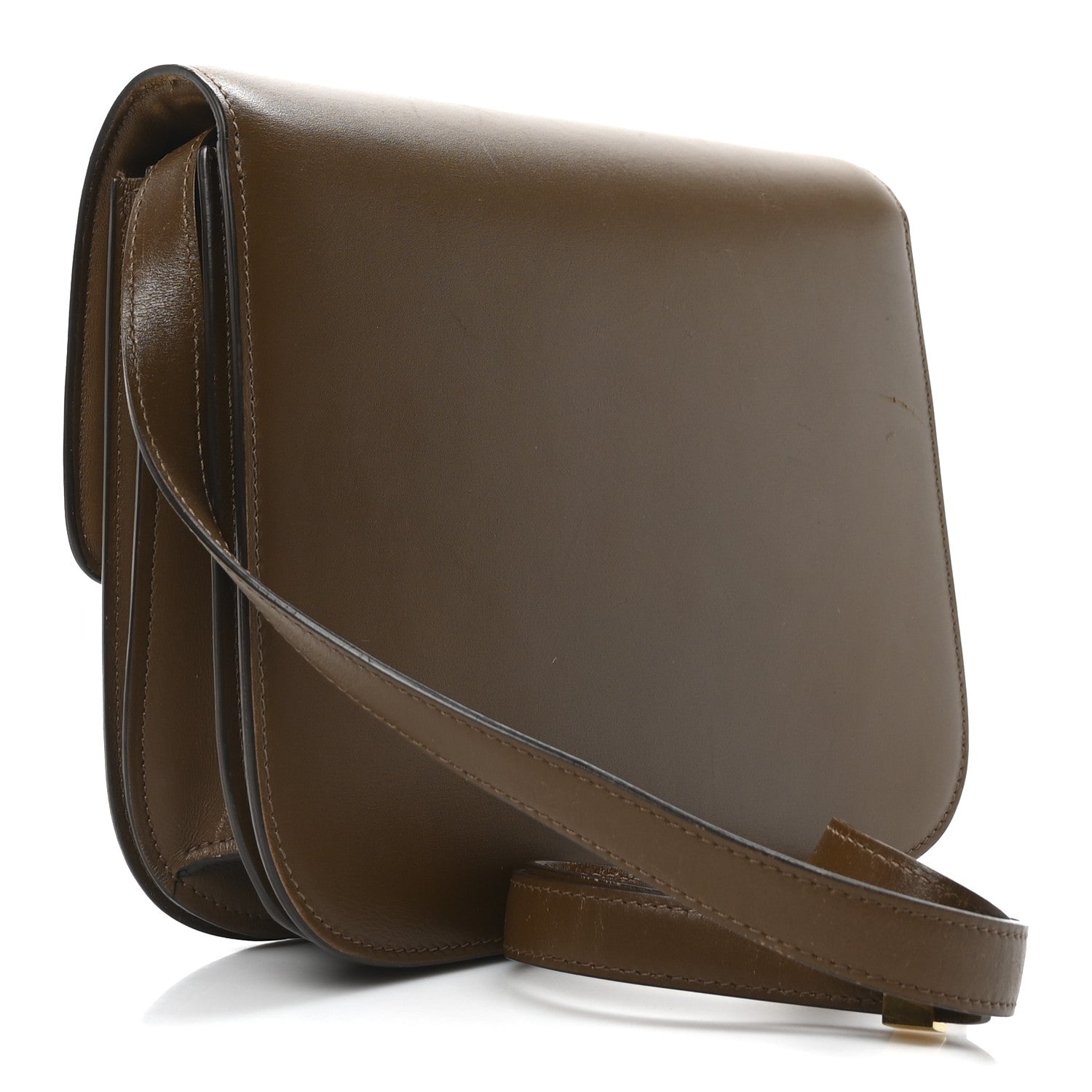 Smooth Calfskin Medium Classic Box Flap Bag Camel