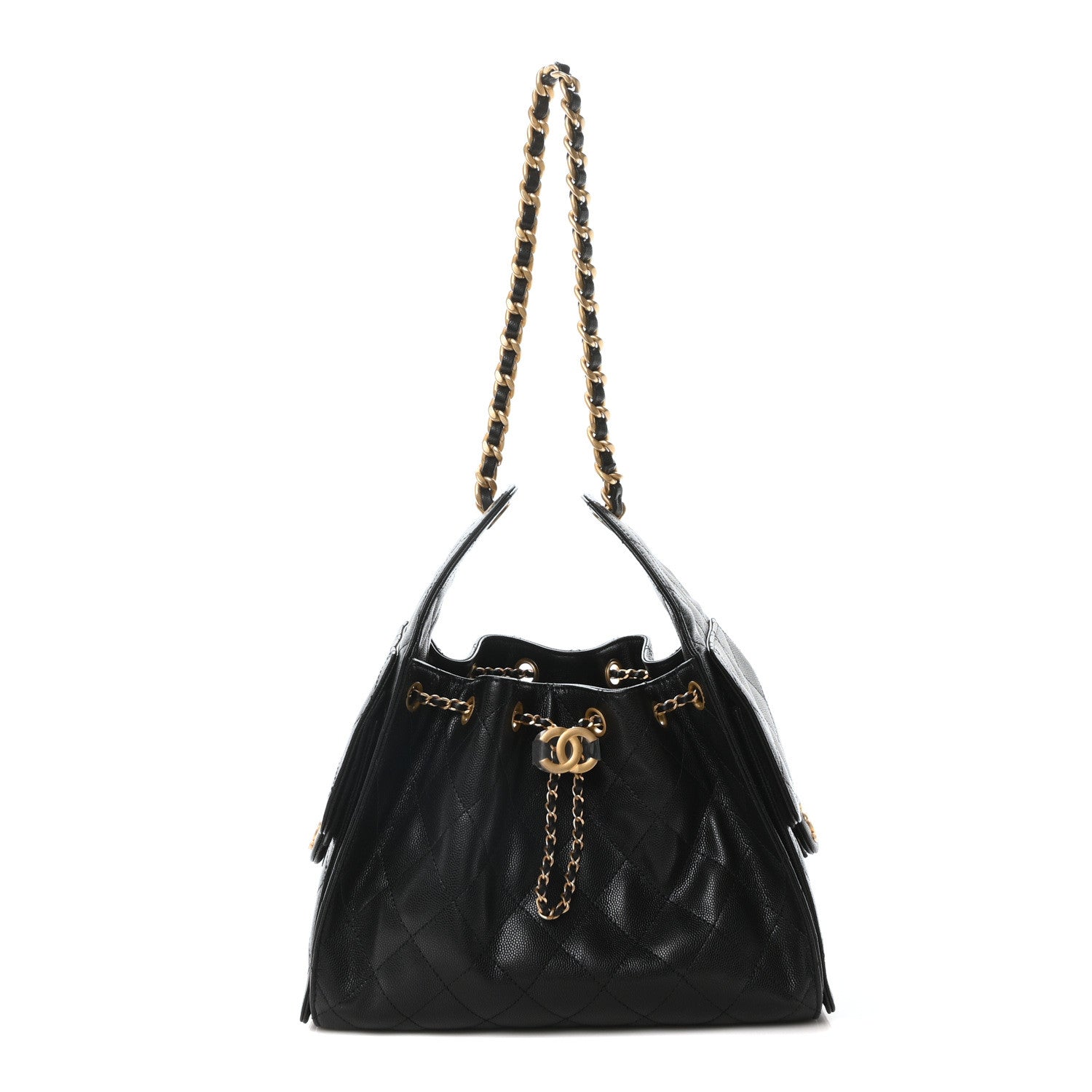 Caviar Quilted Small Chanel 25 Handbag Black