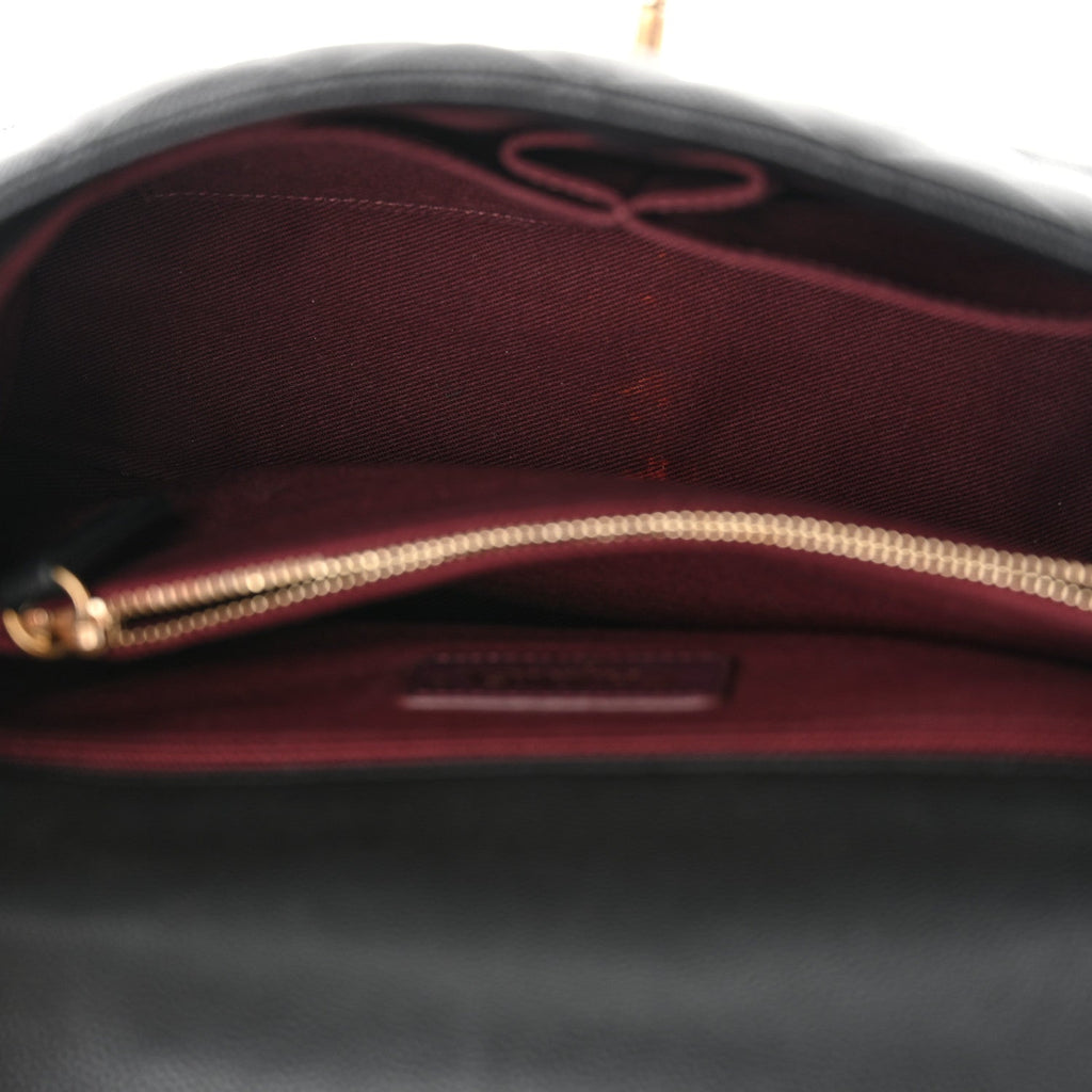 Caviar Quilted Small Coco Handle Flap Black