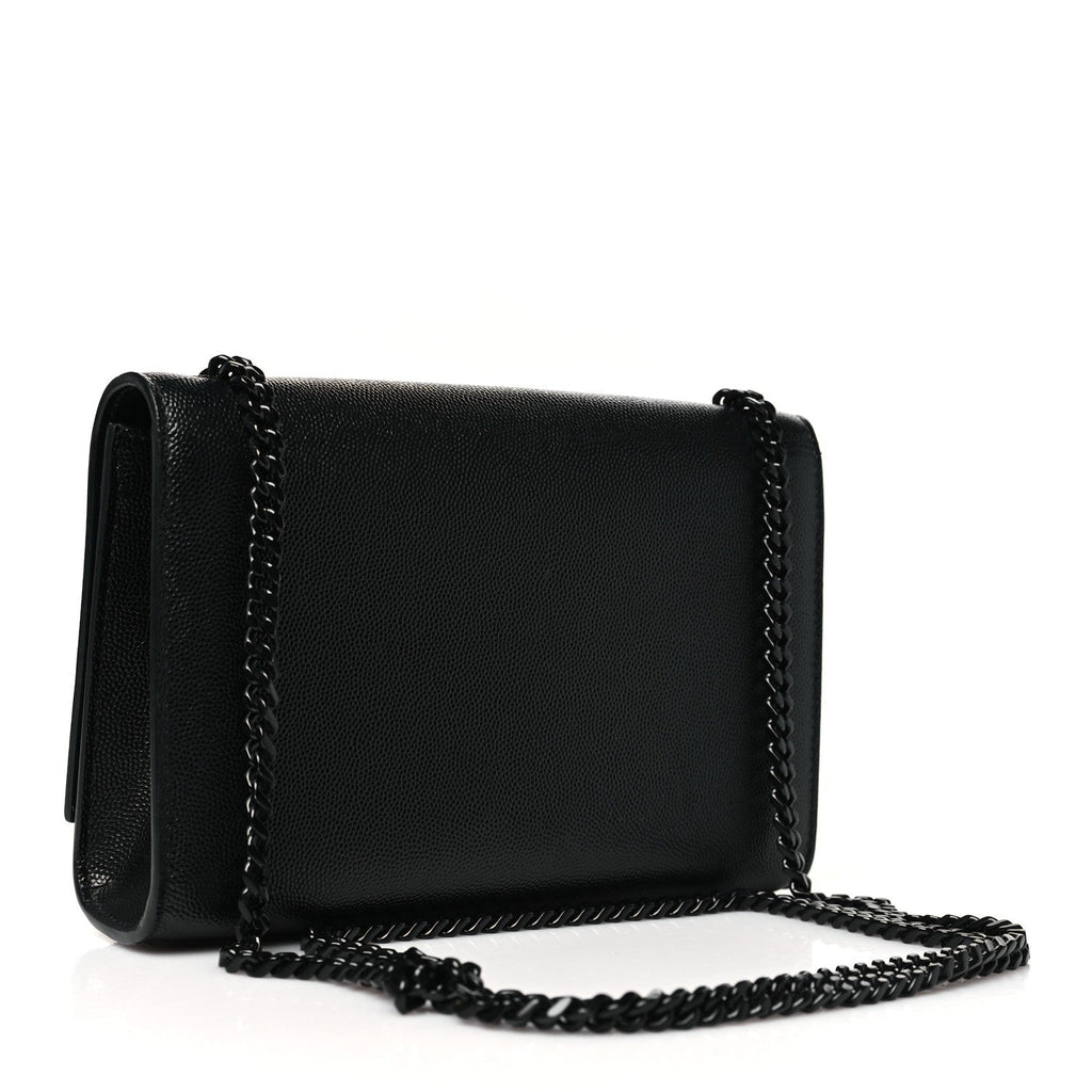 Grain De Poudre Small Monogram Monochrome Kate Satchel Black