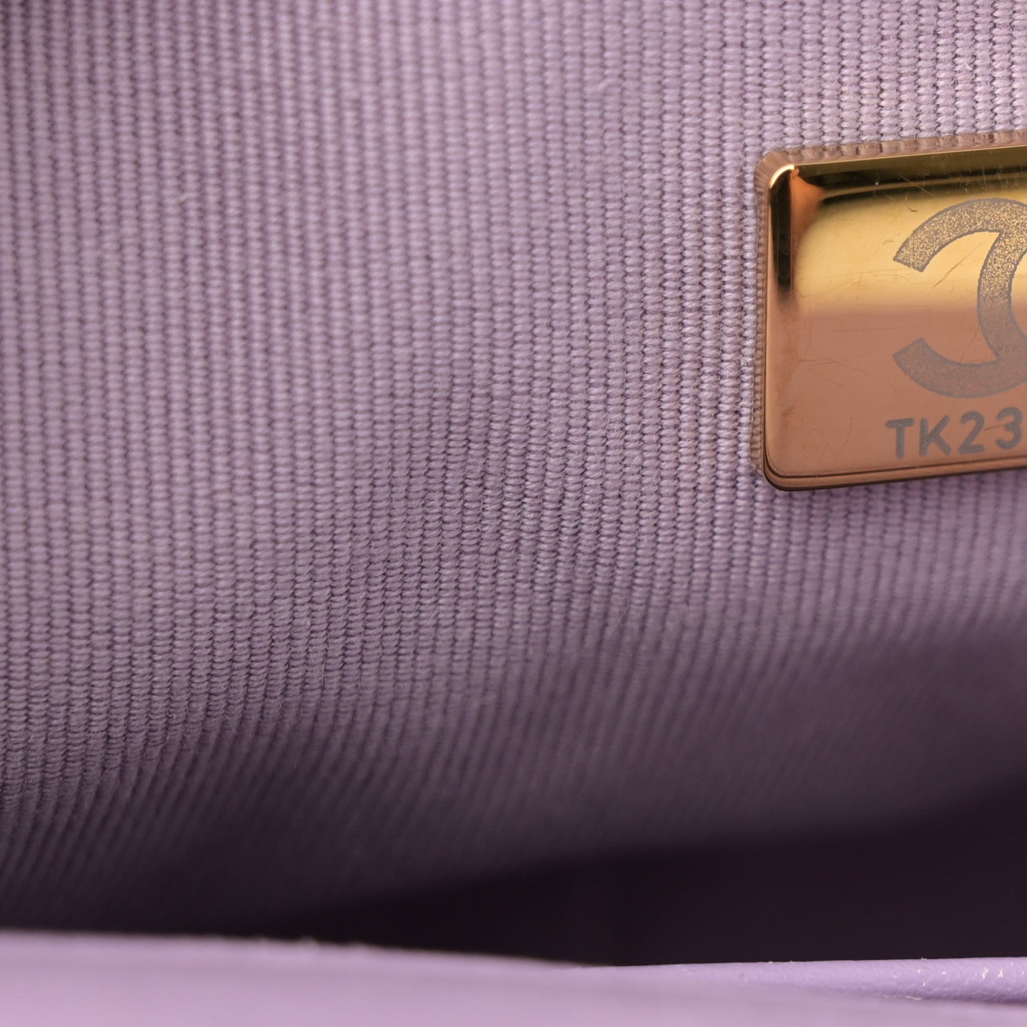 Lambskin Quilted Braided CC Small Flap Lilac