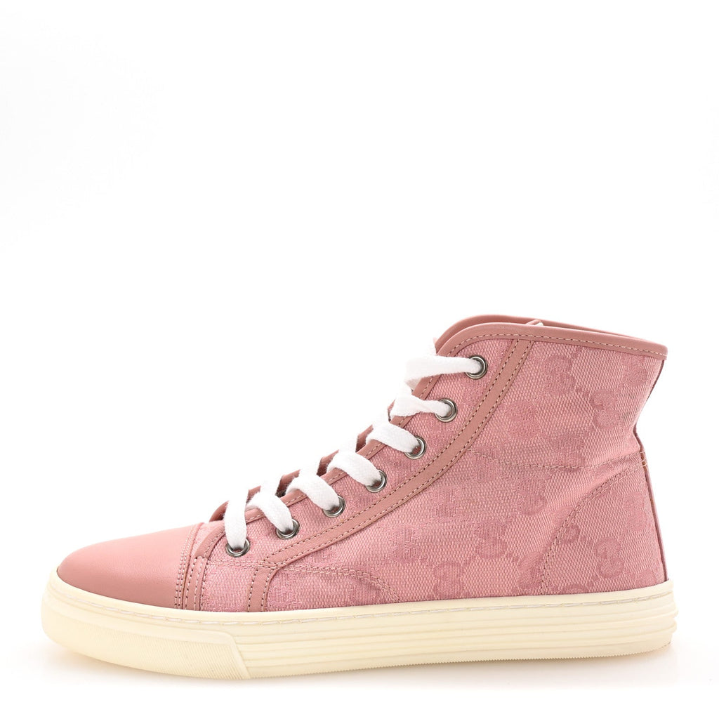Monogram Womens High Top Sneakers 36 Pink Soft Pink