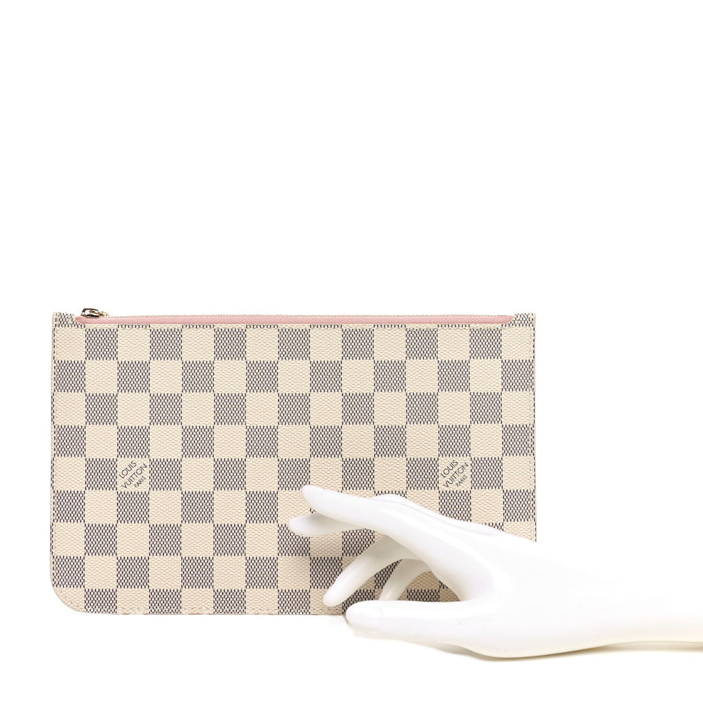 Damier Azur Neverfull MM GM Pochette Rose Ballerine