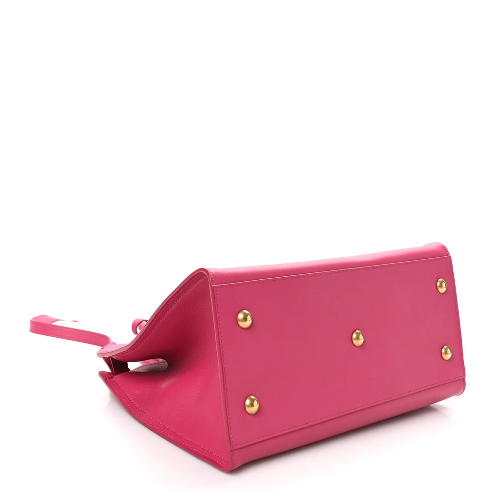 Calfskin Small Classic Y Cabas Fuchsia