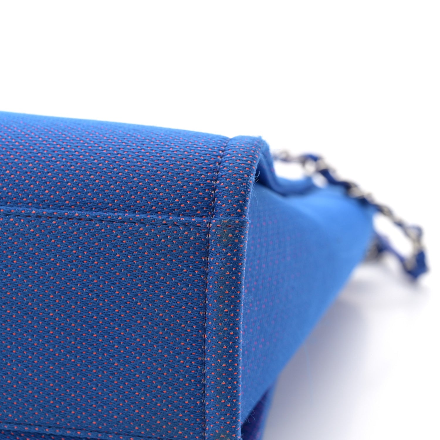 Mixed Fibers Mini Deauville Tote Blue Orange