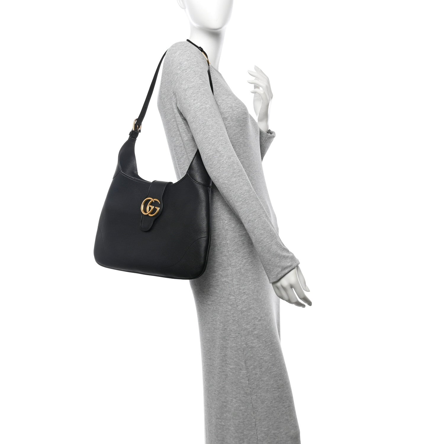 Goatskin Medium Aphrodite Shoulder Bag Black