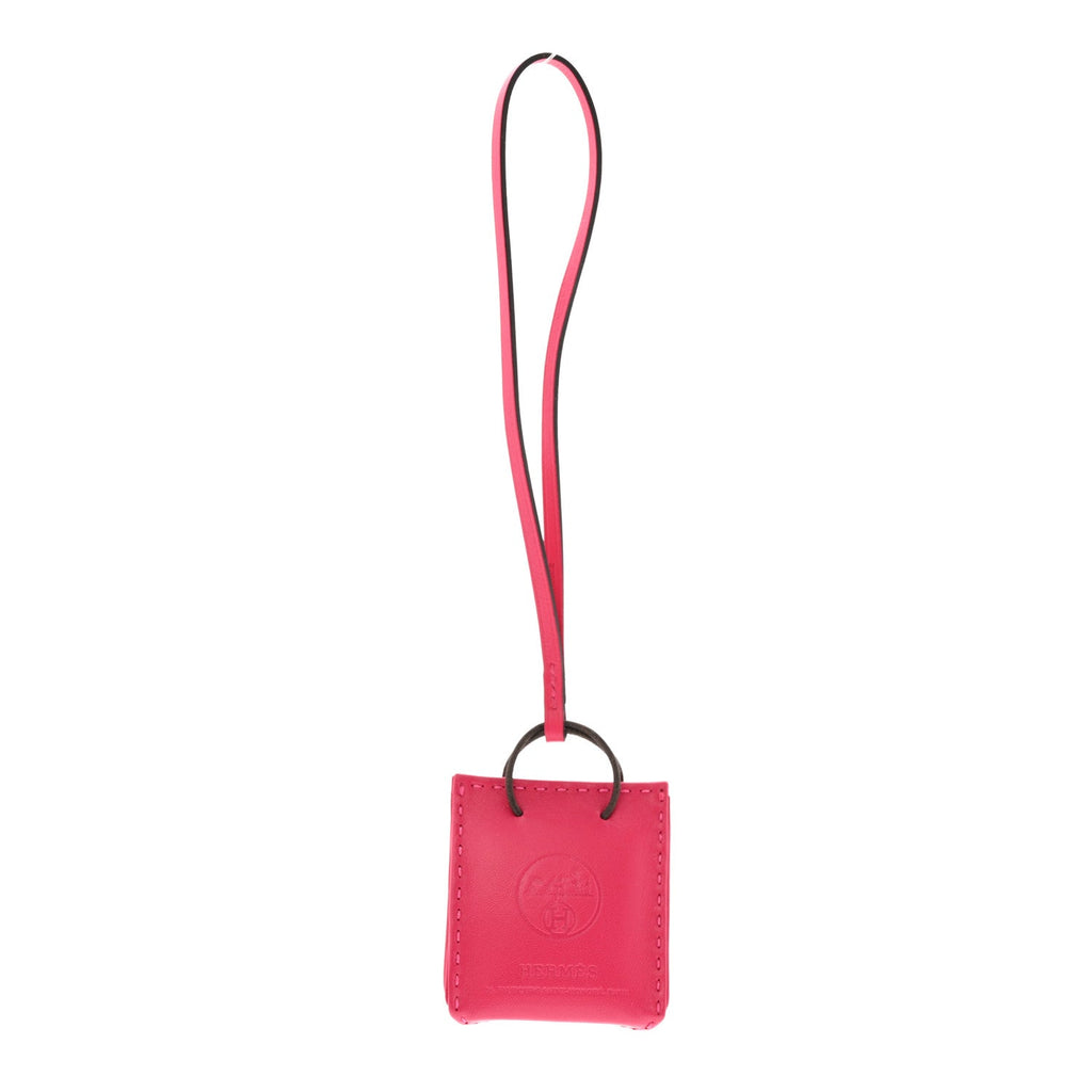 Milo Lambskin Swift Shopping Bag Charm Rose Mexico