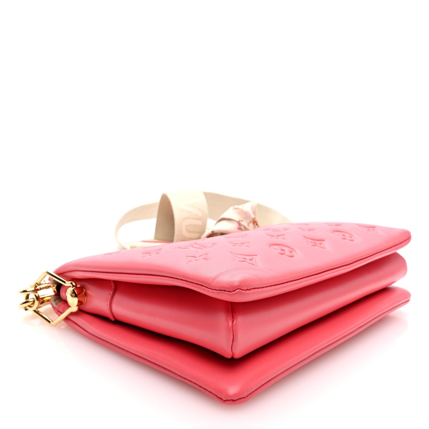 Lambskin Embossed Monogram LV Bloom Coussin PM Pink