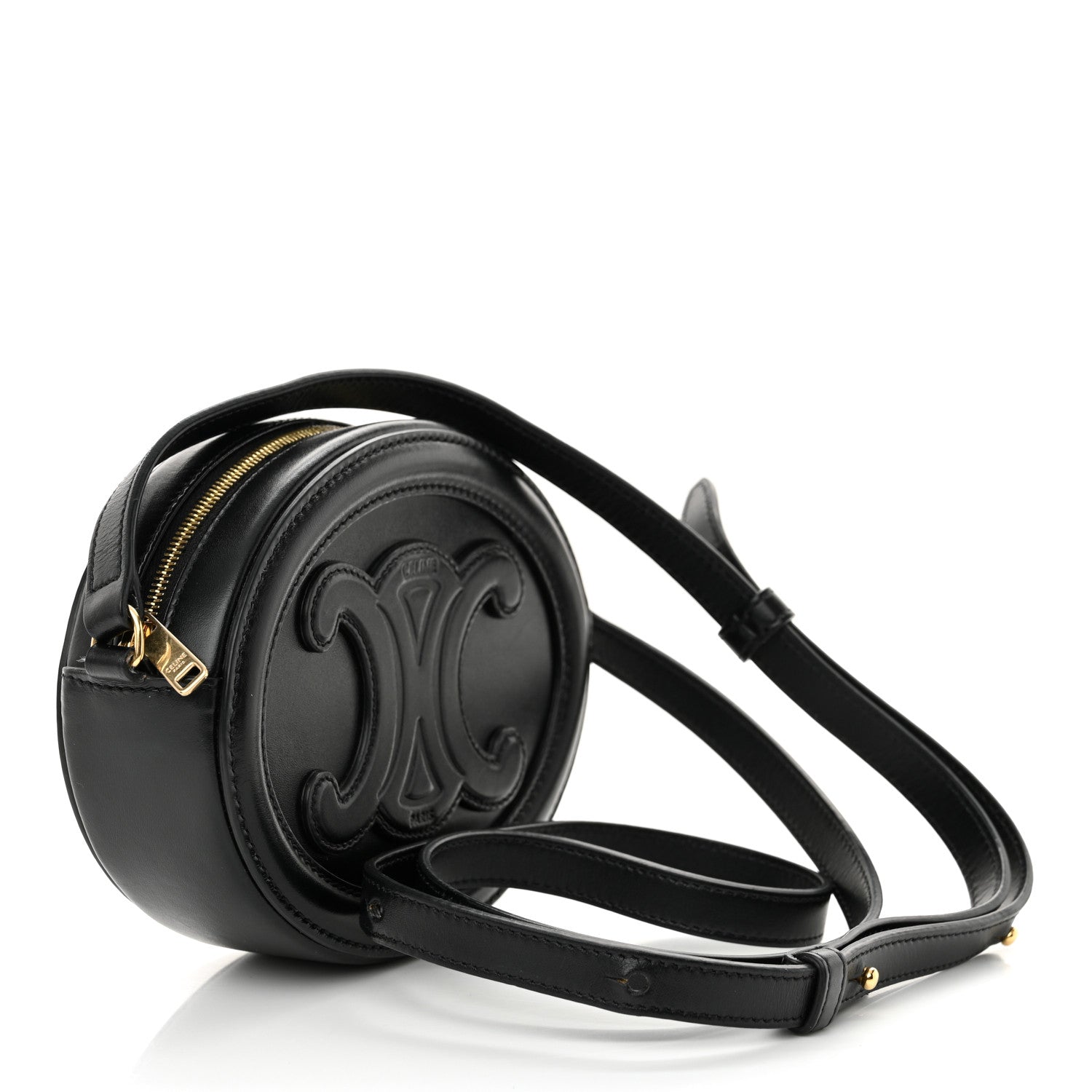 Smooth Calfskin Cuir Triomphe Oval Bag Black